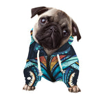 Colorful Tribal Owl Print Dog Zip Up Hoodie
