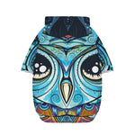 Colorful Tribal Owl Print Dog Zip Up Hoodie