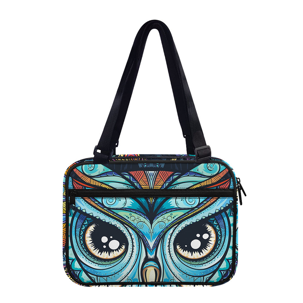 Colorful Tribal Owl Print Double Strap Bible Bag