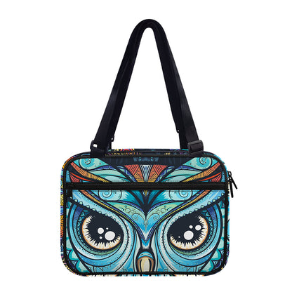 Colorful Tribal Owl Print Double Strap Bible Bag