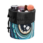 Colorful Tribal Owl Print Drawstring Makeup Bag