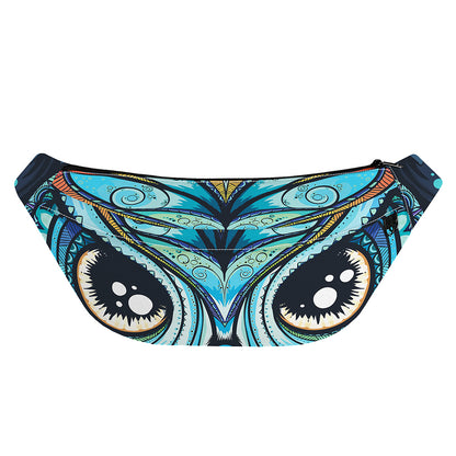Colorful Tribal Owl Print Fanny Pack