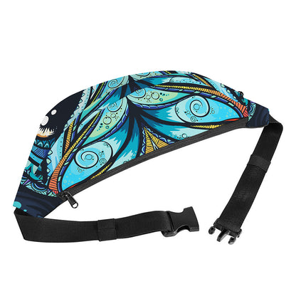 Colorful Tribal Owl Print Fanny Pack