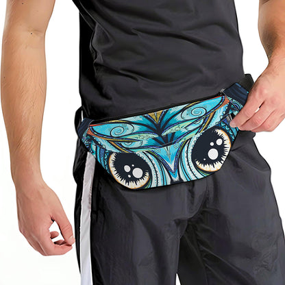 Colorful Tribal Owl Print Fanny Pack