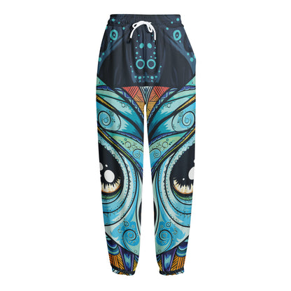 Colorful Tribal Owl Print Fleece Lined Knit Pants