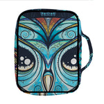 Colorful Tribal Owl Print Front Pocket Bible Bag