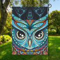 Colorful Tribal Owl Print Garden Flag