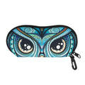 Colorful Tribal Owl Print Glasses Case