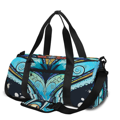 Colorful Tribal Owl Print Gym Bag