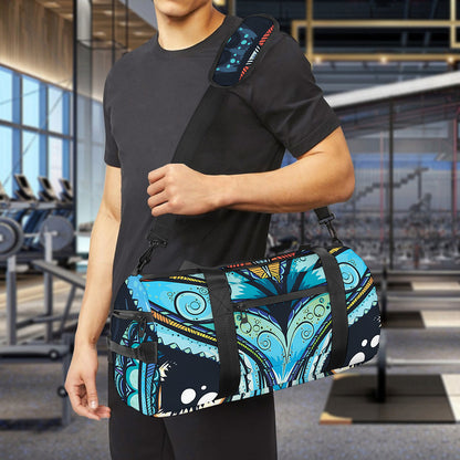 Colorful Tribal Owl Print Gym Bag