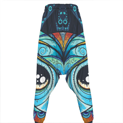 Colorful Tribal Owl Print Hammer Pants