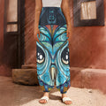 Colorful Tribal Owl Print Harem Pants