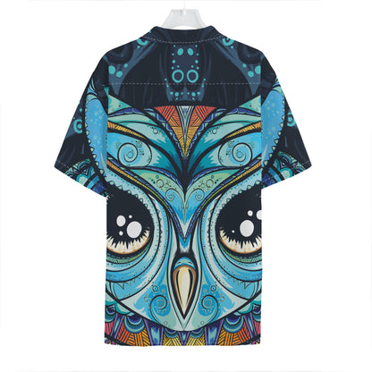 Colorful Tribal Owl Print Hawaiian Shirt