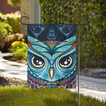 Colorful Tribal Owl Print House Flag