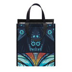 Colorful Tribal Owl Print Insulated Lunch Tote