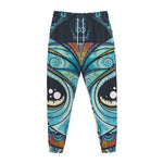 Colorful Tribal Owl Print Jogger Pants