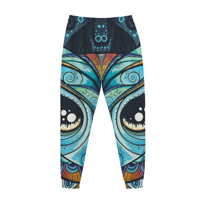 Colorful Tribal Owl Print Jogger Pants