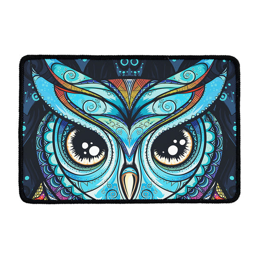 Colorful Tribal Owl Print Kitchen Mat