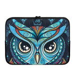 Colorful Tribal Owl Print Laptop Sleeve
