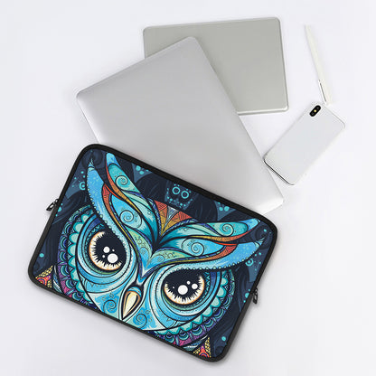 Colorful Tribal Owl Print Laptop Sleeve