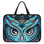 Colorful Tribal Owl Print Laptop Sleeve With Handle