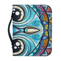 Colorful Tribal Owl Print Leather Bible Cover