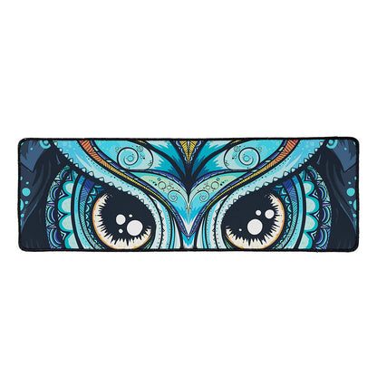 Colorful Tribal Owl Print Long Kitchen Mat
