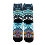 Colorful Tribal Owl Print Long Socks