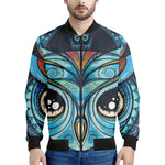 Colorful Tribal Owl Print Men's Bomber Jacket