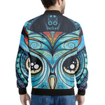 Colorful Tribal Owl Print Men's Bomber Jacket