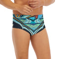 Colorful Tribal Owl Print Men's Briefs
