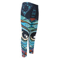 Colorful Tribal Owl Print Men's Compression Pants