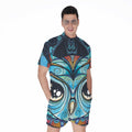 Colorful Tribal Owl Print Men's Romper