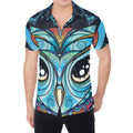 Colorful Tribal Owl Print Men's Shirt