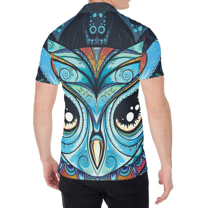 Colorful Tribal Owl Print Men's Shirt