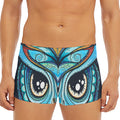 Colorful Tribal Owl Print Men's Short Boxer Briefs
