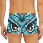 Colorful Tribal Owl Print Men's Short Boxer Briefs