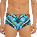 Colorful Tribal Owl Print Men's Triangle Swim Briefs