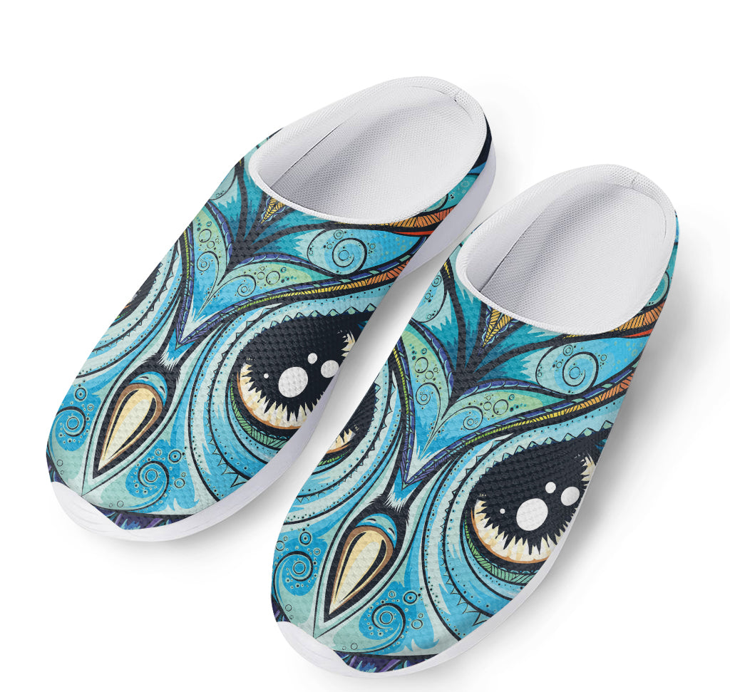 Colorful Tribal Owl Print Mesh Casual Shoes