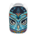 Colorful Tribal Owl Print Mesh Laundry Hamper