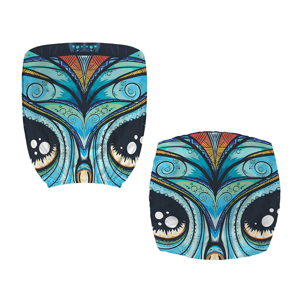 Colorful Tribal Owl Print Office Chair Cover