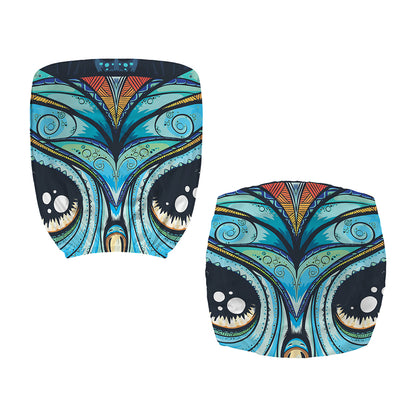 Colorful Tribal Owl Print Office Chair Cover