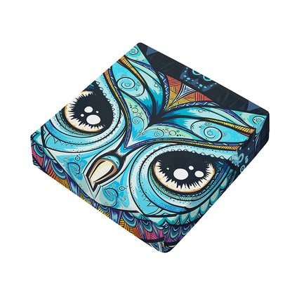 Colorful Tribal Owl Print Outdoor Seat Cushion Cover