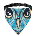 Colorful Tribal Owl Print Over The Collar Dog Bandana