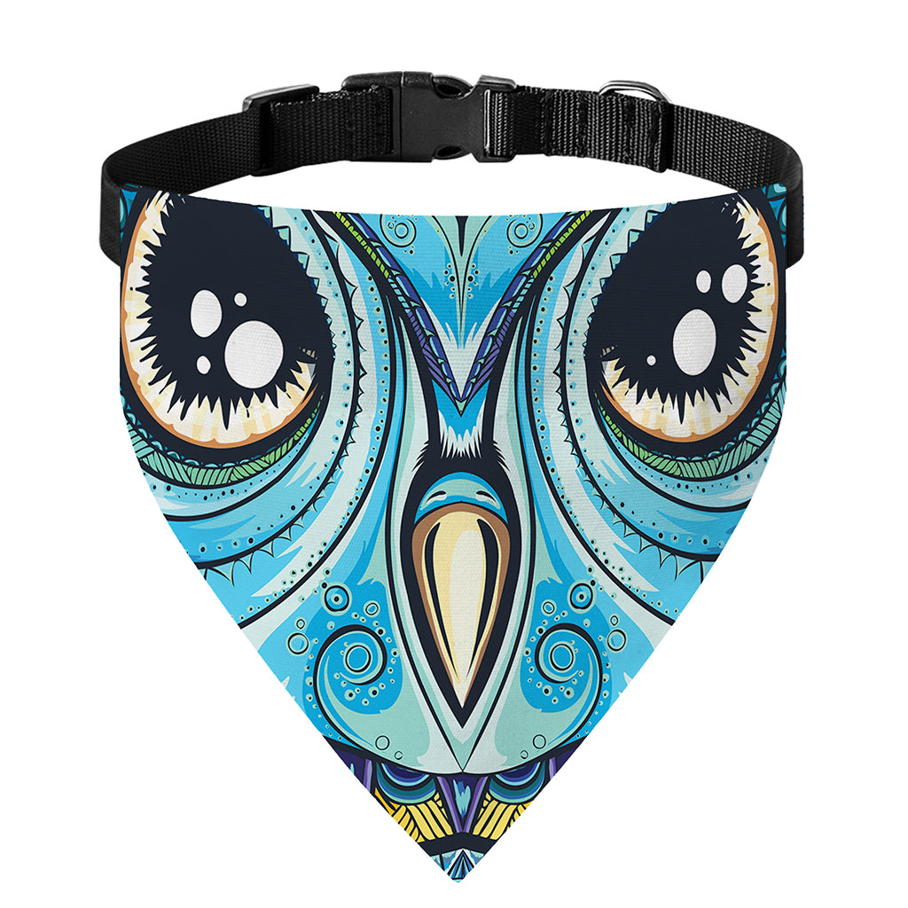 Colorful Tribal Owl Print Over The Collar Dog Bandana