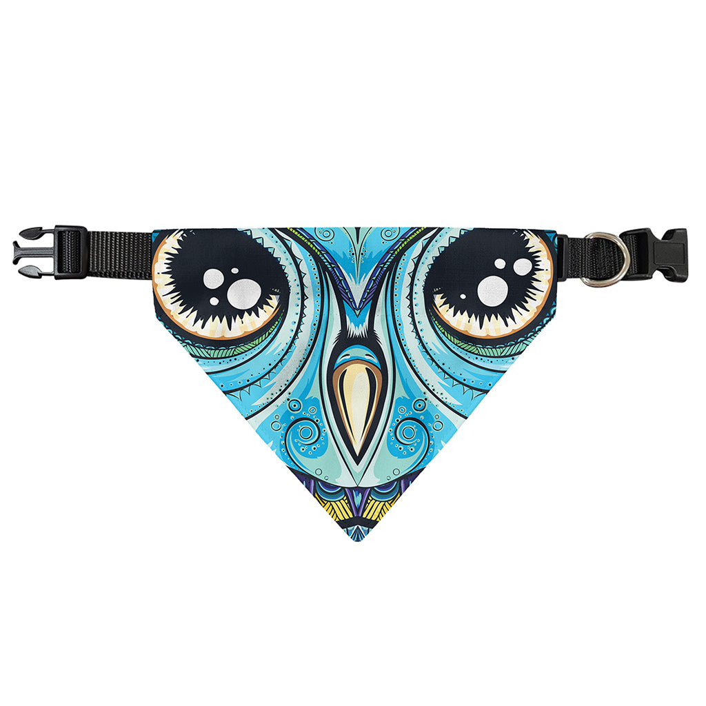 Colorful Tribal Owl Print Over The Collar Dog Bandana