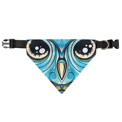 Colorful Tribal Owl Print Over The Collar Dog Bandana