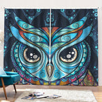 Colorful Tribal Owl Print Pencil Pleat Curtains