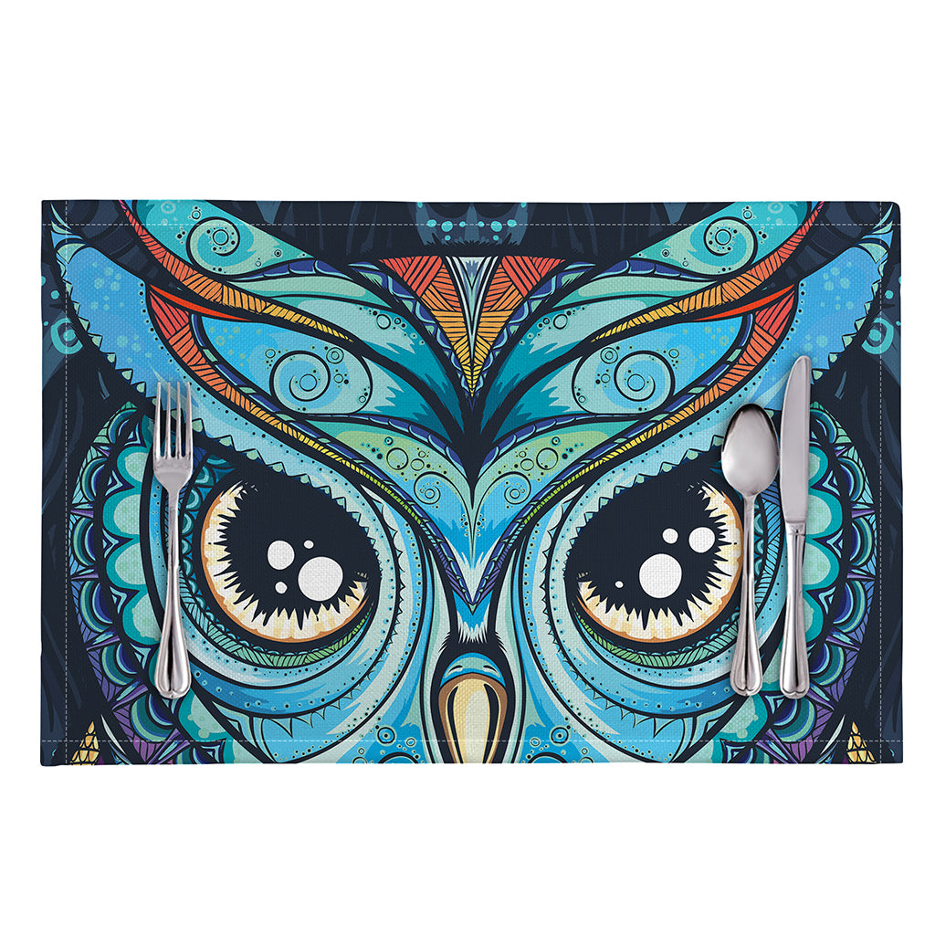 Colorful Tribal Owl Print Placemat