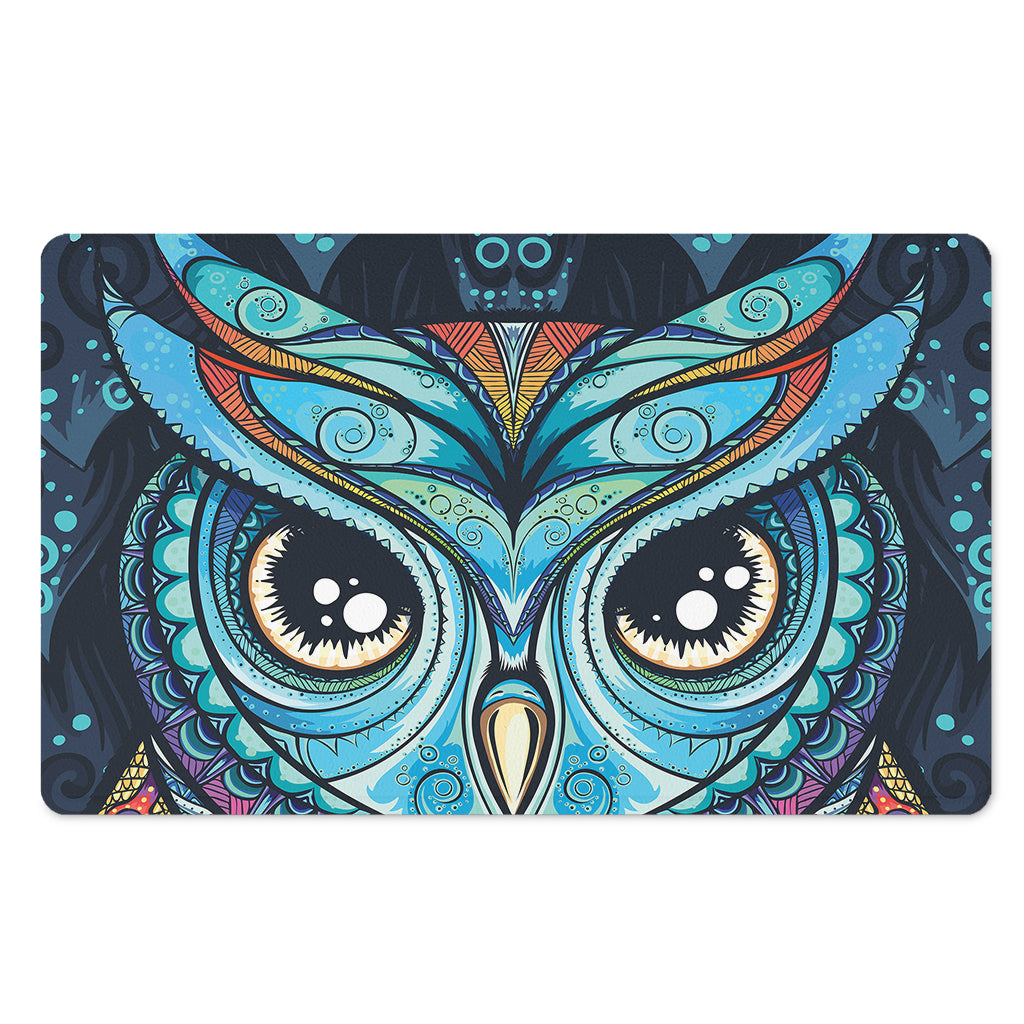 Colorful Tribal Owl Print Polyester Doormat